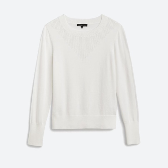 Love Ellie Sweaters - LOVE ELLIE Everleigh Long Sleeve Pullover White M